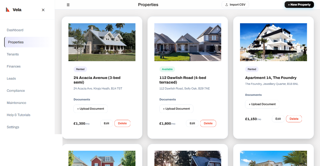 Vela Dashboard UI